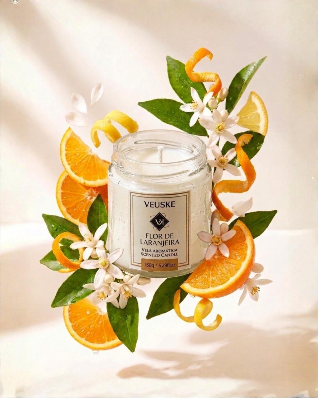 Vela Aromática Flor de Laranjeira - Minimalista - 150gr