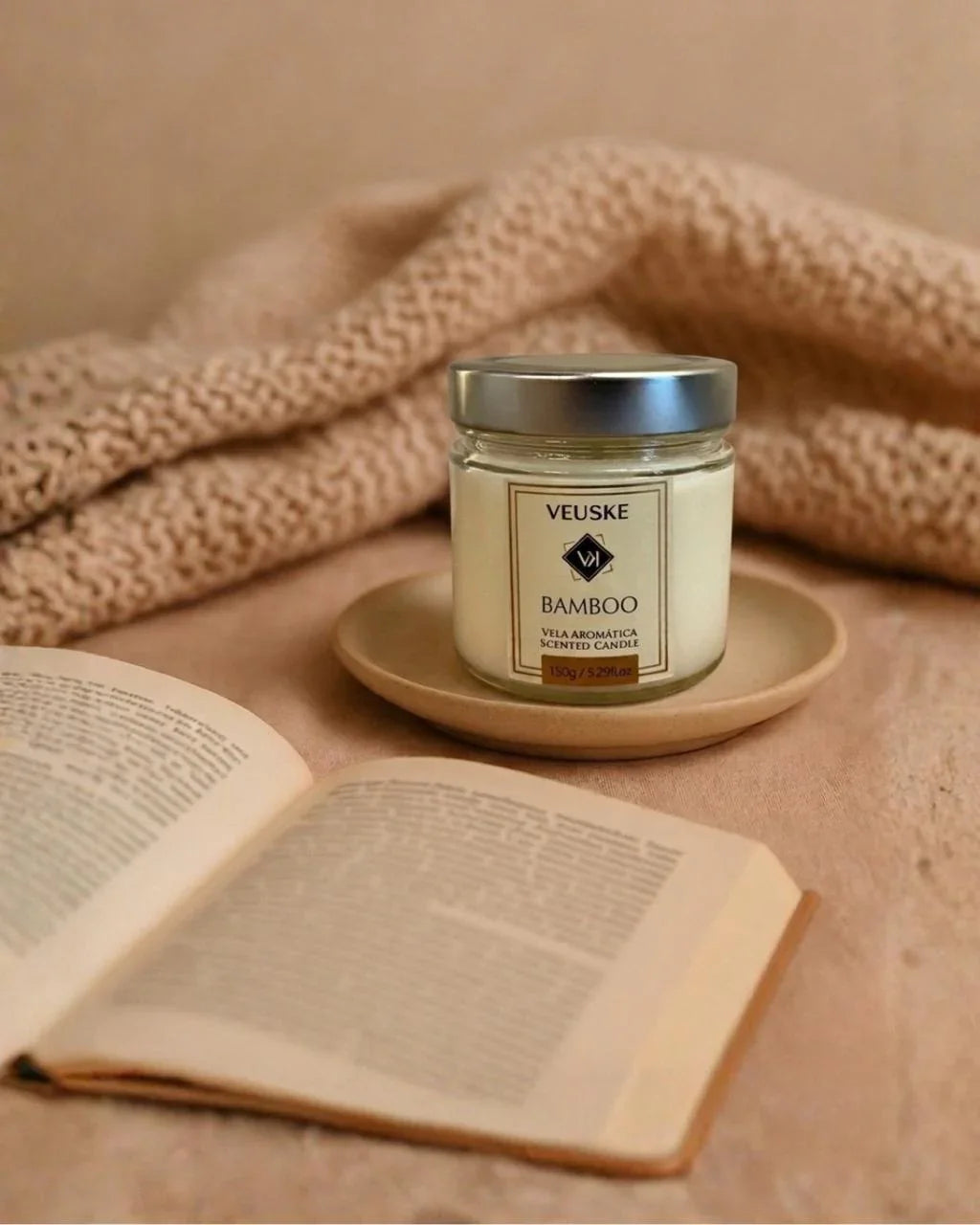 Vela Aromática Bamboo - Minimalista - 150gr