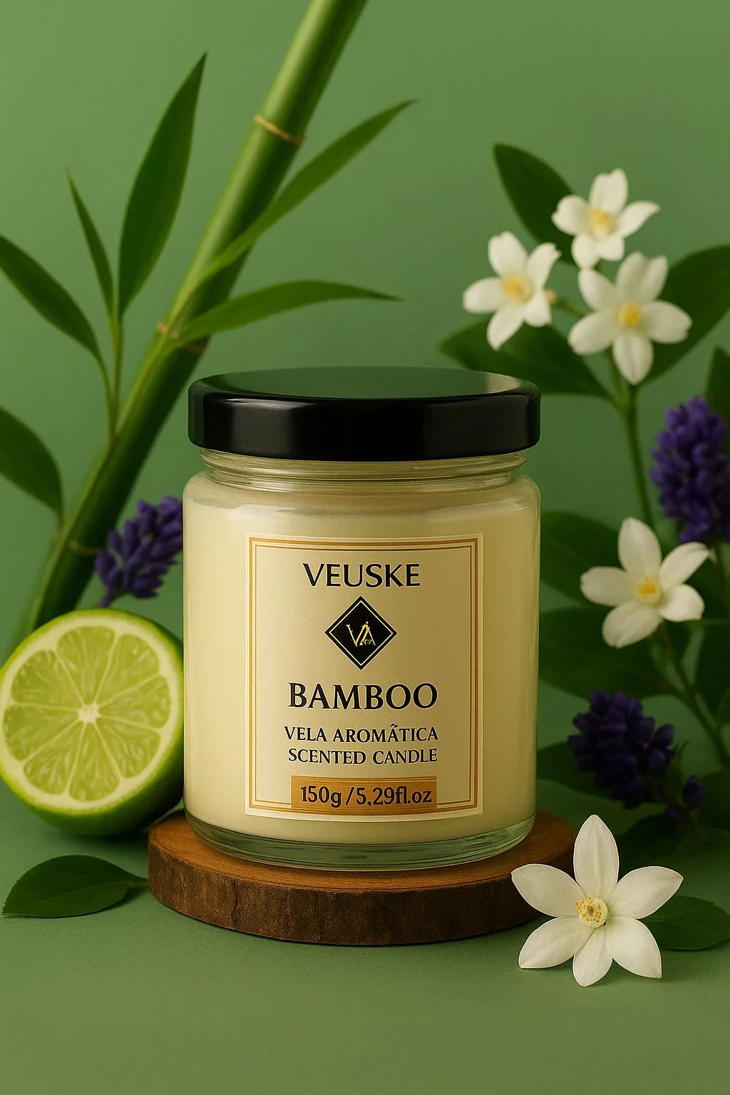 Vela Aromática Bamboo - Minimalista - 150gr