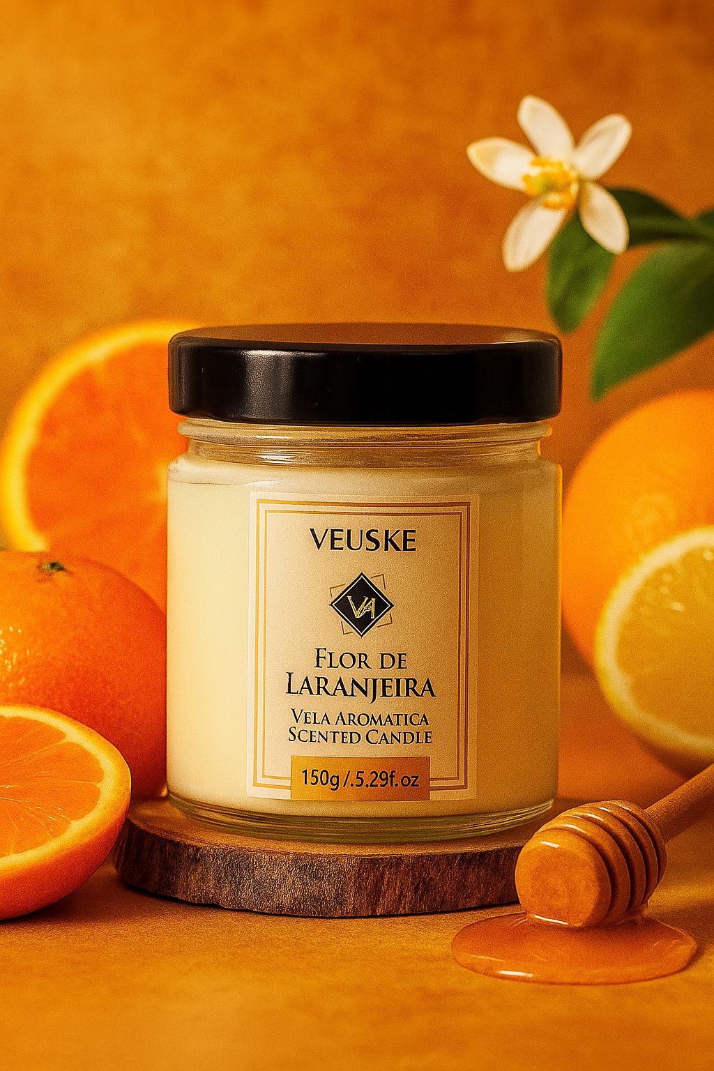 Vela Aromática Flor de Laranjeira - Minimalista - 150gr