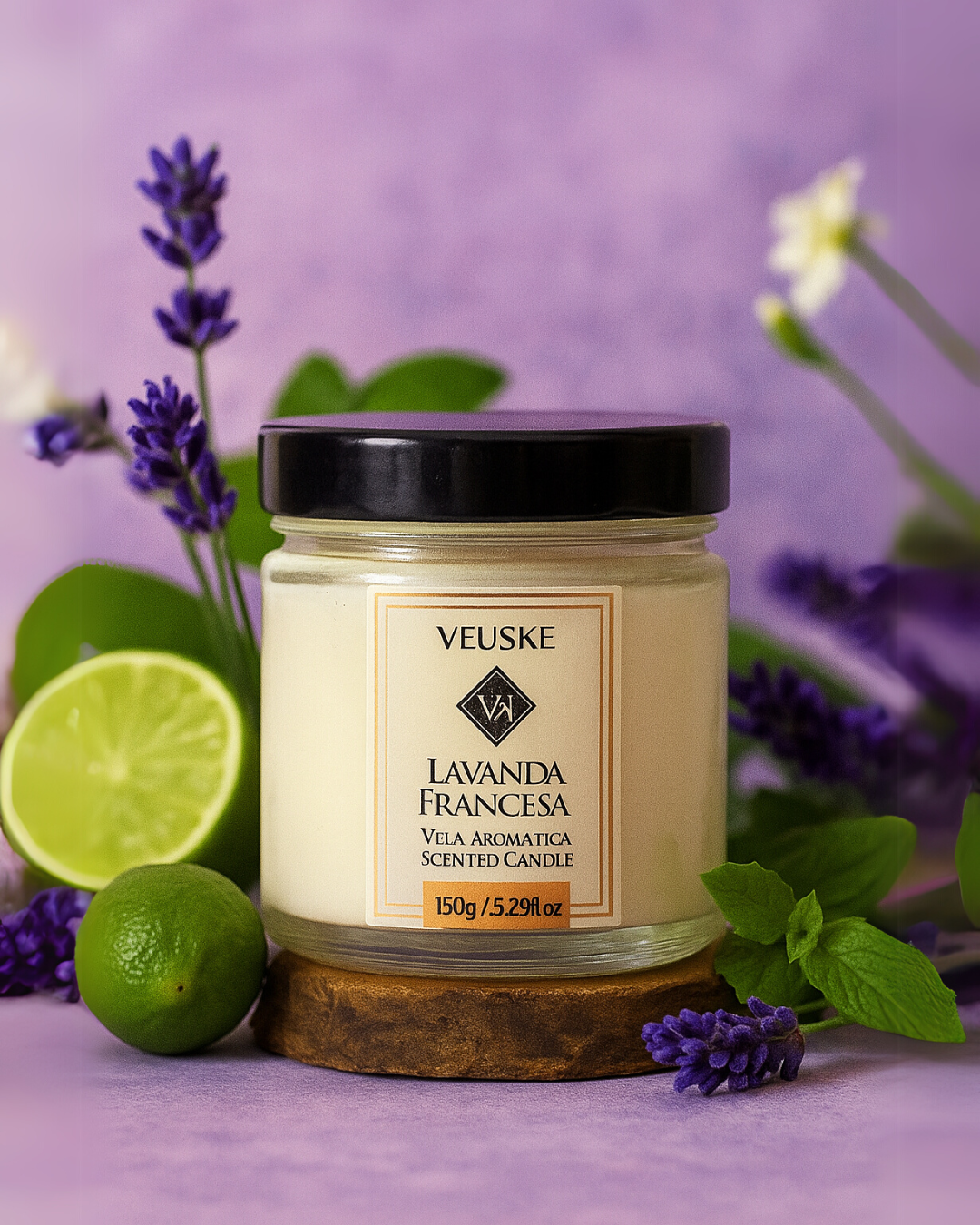 Vela Aromática - Minimalista - Lavanda Francesa - 150gr