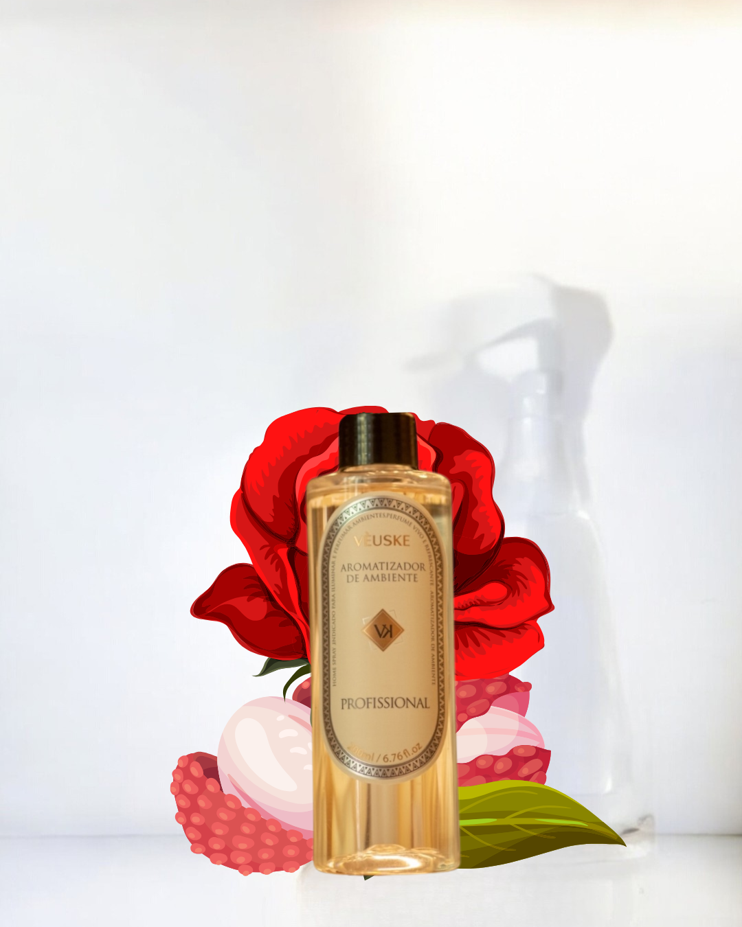 Rosa & Lichia refil aromatizador profissional