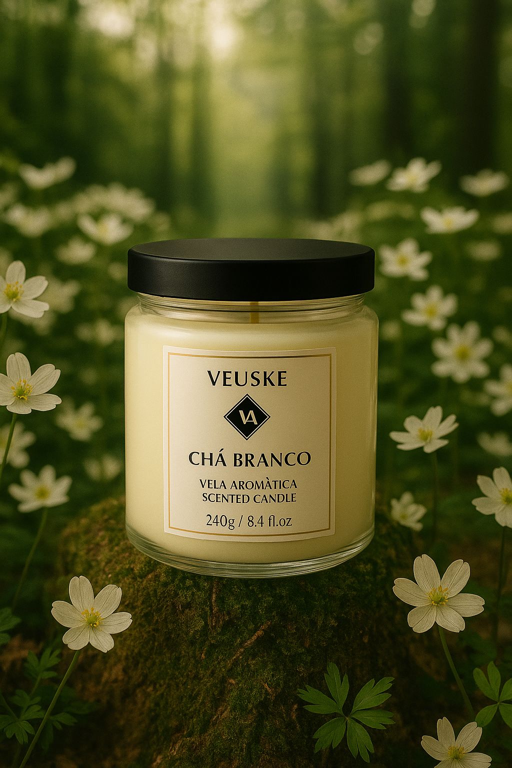 Vela Aromática Chá Branco - Minimalista - 150gr
