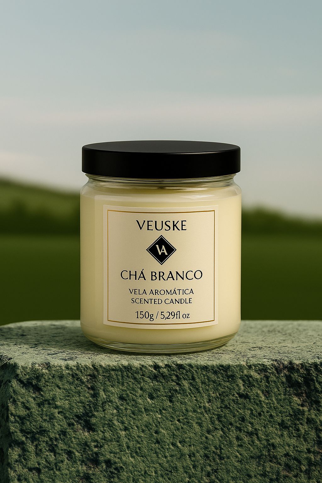Vela Aromática Chá Branco - Minimalista - 150gr