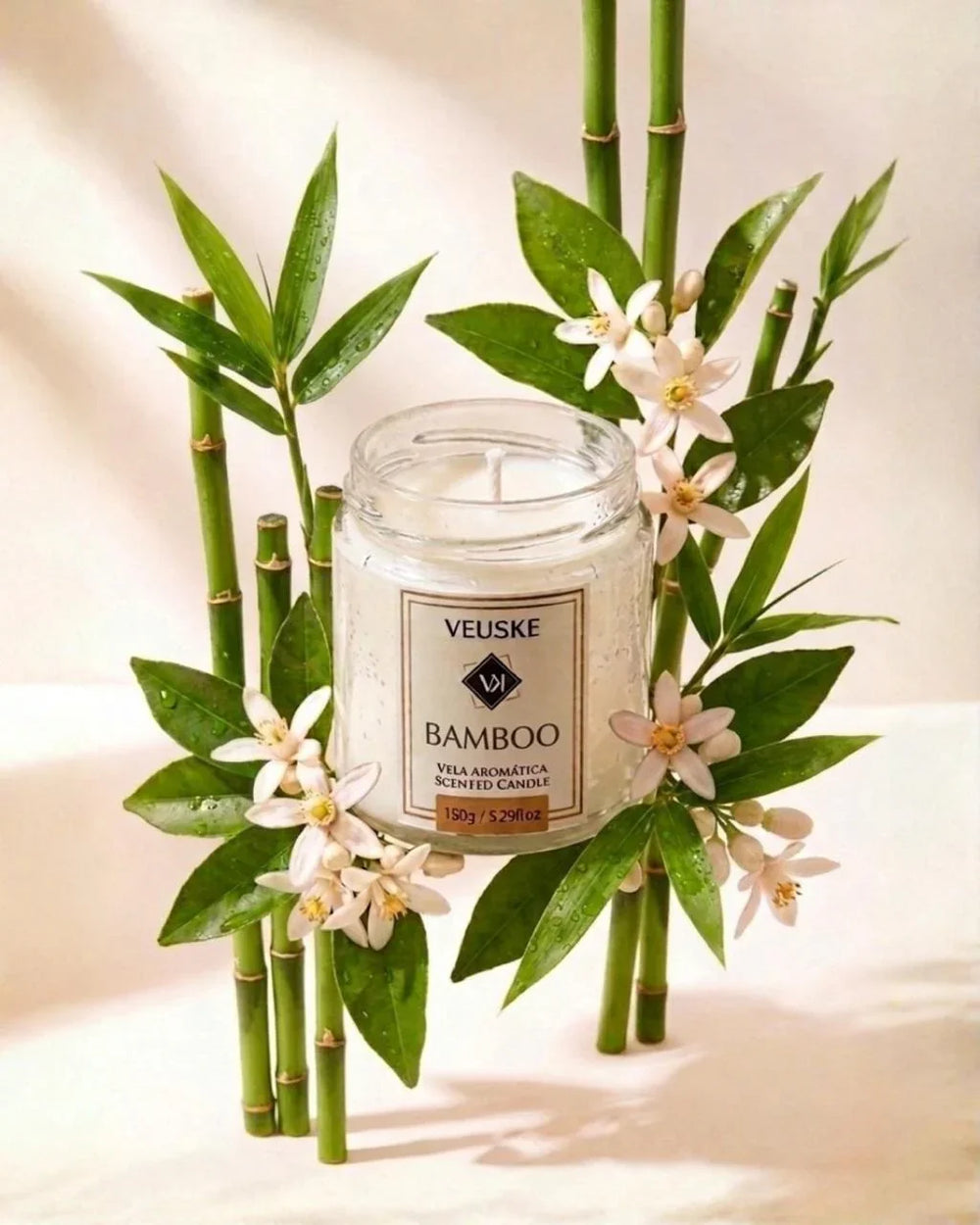 Vela Aromática Bamboo - Minimalista - 150gr