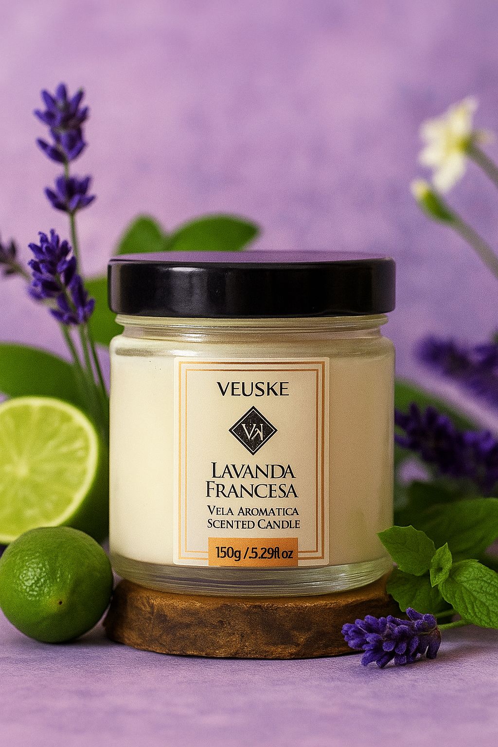 Vela Aromática Lavanda Francesa - Minimalista - 150gr